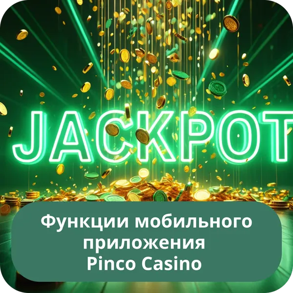 Функции мобильного приложения Pinco Casino